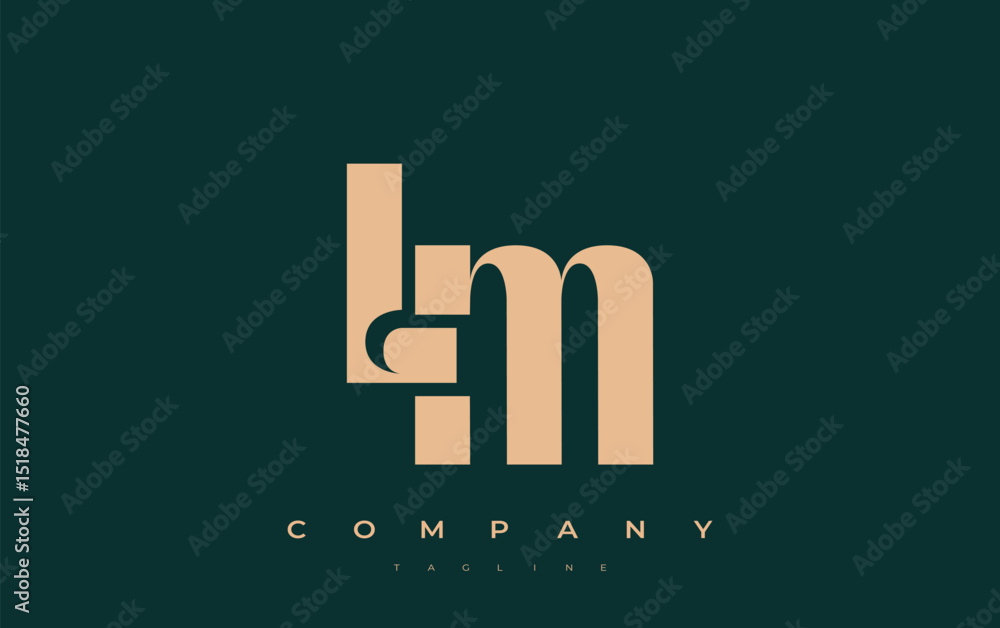 Fototapete lm abstract geometric logo design. modern and elegant logo design with simplistic typography element
