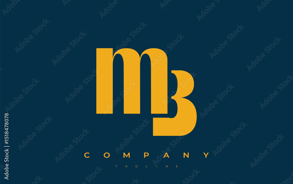 Fototapete mb abstract geometric logo design. modern and elegant logo design with simplistic typography element