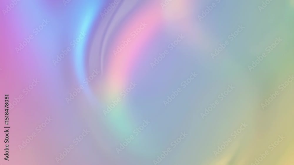 Poster pastel pearlescent abstract background with soft rainbow hues and flowing light for elegant calm vis