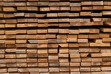 Wooden Planks and Beams for Carpentry and Construction Work