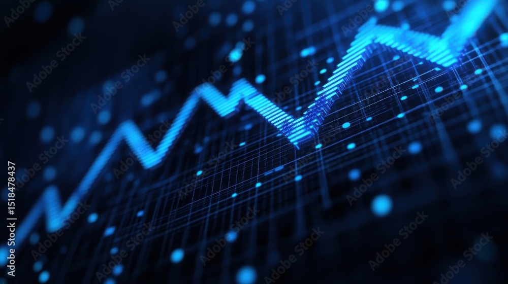 Poster an upward trending graph with arrows forming each arrow getting longer and longer