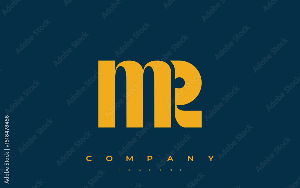 Fototapete mr abstract geometric logo design. modern and elegant logo design with simplistic typography element
