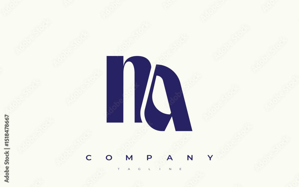 Fototapete na abstract geometric logo design. modern and elegant logo design with simplistic typography element