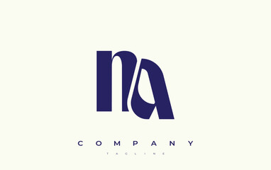 NA Abstract Geometric Logo Design. Modern and elegant logo design with simplistic typography elements, showcasing branding excellence.