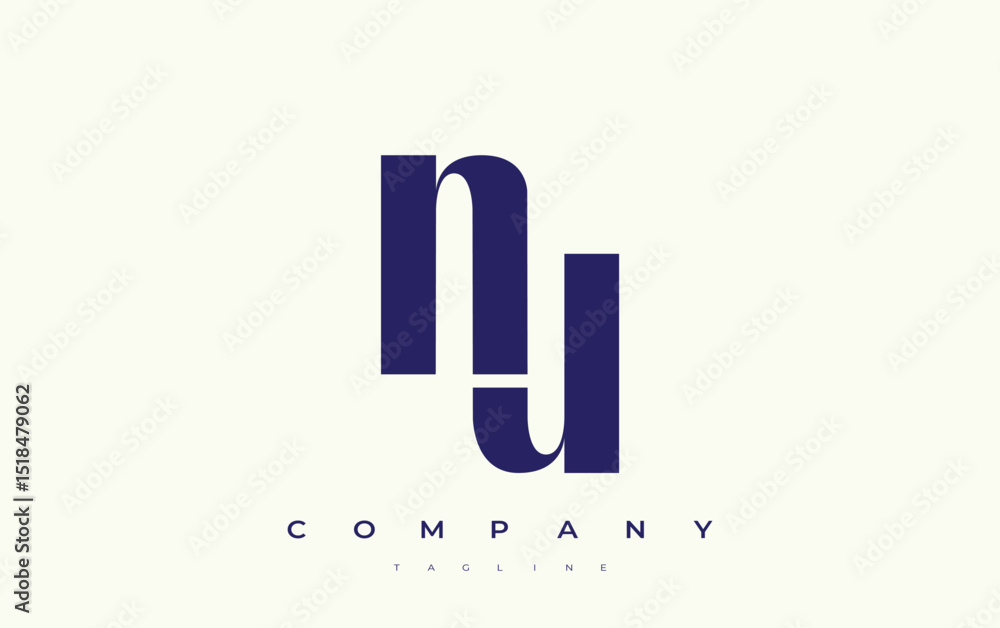 Fototapete nu abstract geometric logo design. modern and elegant logo design with simplistic typography element