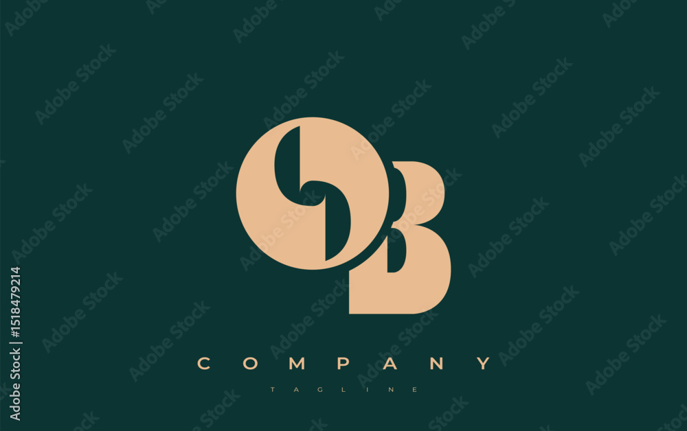 Fototapete ob abstract geometric logo design. modern and elegant logo design with simplistic typography element