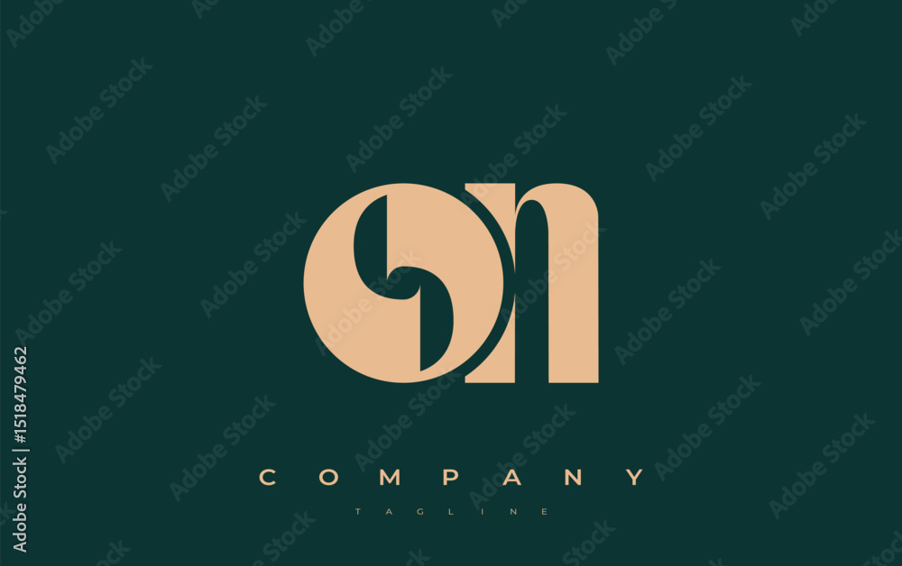 Fototapete on abstract geometric logo design. modern and elegant logo design with simplistic typography element