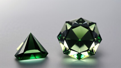 Dark Green Diamond-Cut Stone – Precious Gem Photography