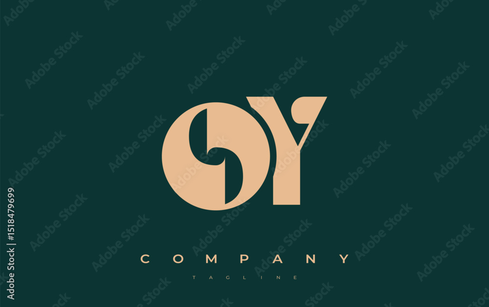 Fototapete oy abstract geometric logo design. modern and elegant logo design with simplistic typography element