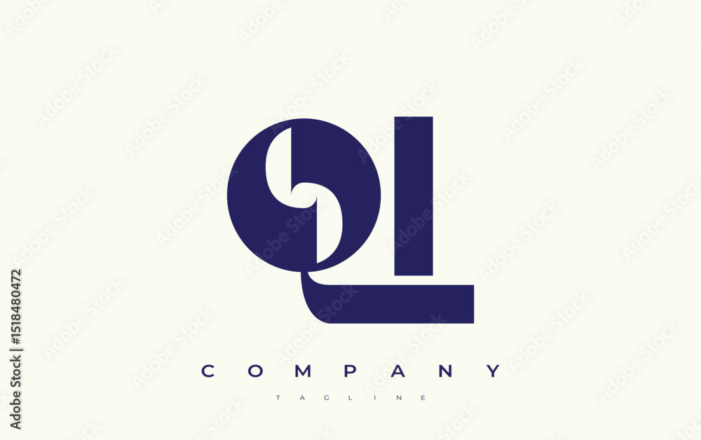 Fototapete qi abstract geometric logo design. modern and elegant logo design with simplistic typography element