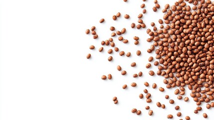 Naklejka premium Illustration of scattered beans on a white background illustration , no logos, no brands