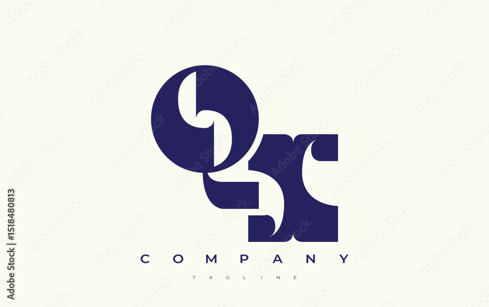 Fototapete qx abstract geometric logo design. modern and elegant logo design with simplistic typography element