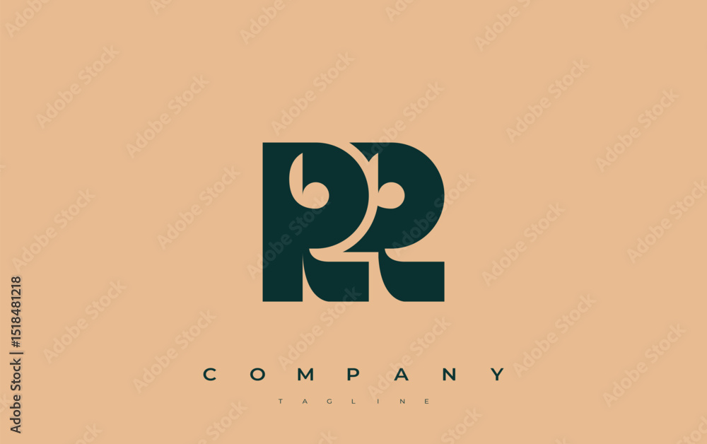Fototapete rr abstract geometric logo design. modern and elegant logo design with simplistic typography element