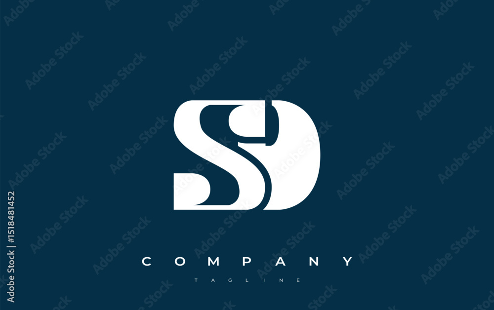 Fototapete sd abstract geometric logo design. modern and elegant logo design with simplistic typography element