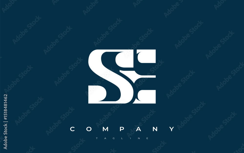Fototapete se abstract geometric logo design. modern and elegant logo design with simplistic typography element
