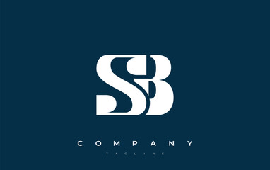SB Abstract Geometric Logo Design. Modern and elegant logo design with simplistic typography elements, showcasing branding excellence.