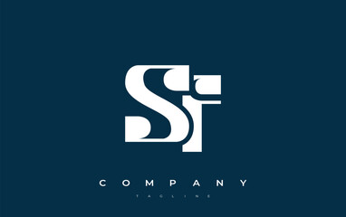 SF Abstract Geometric Logo Design. Modern and elegant logo design with simplistic typography elements, showcasing branding excellence.