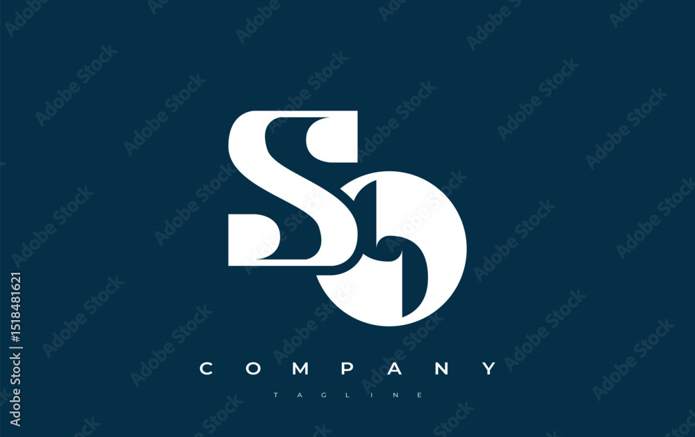 Fototapete so abstract geometric logo design. modern and elegant logo design with simplistic typography element