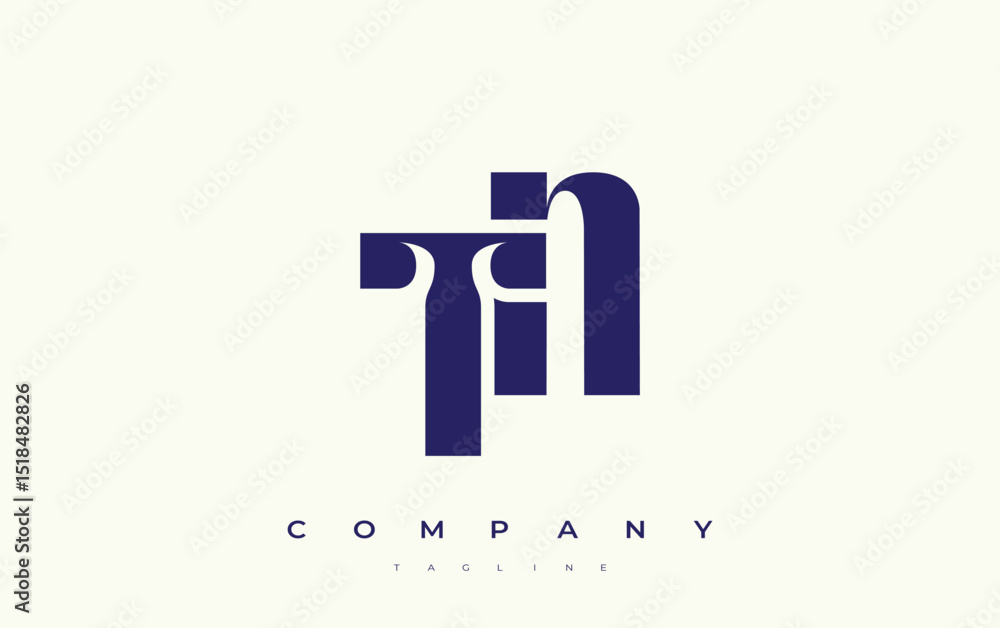 Fototapete tn abstract geometric logo design. modern and elegant logo design with simplistic typography element