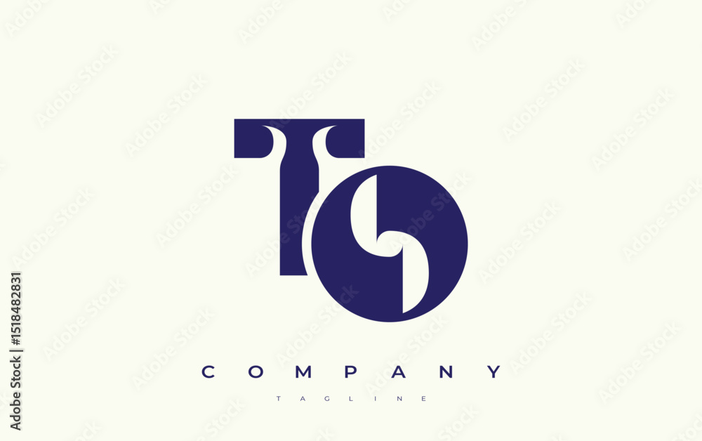 Fototapete to abstract geometric logo design. modern and elegant logo design with simplistic typography element