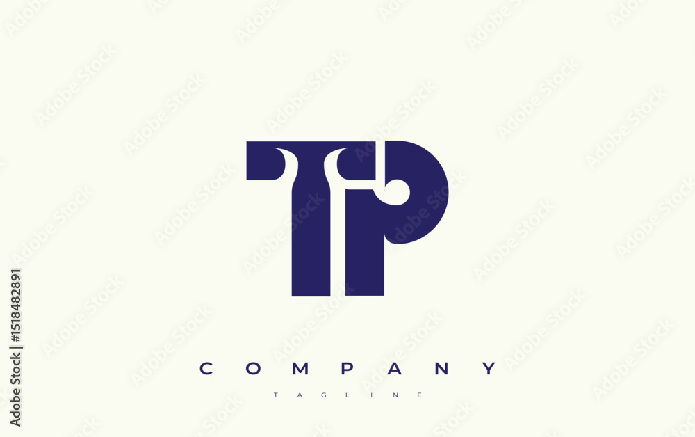Fototapete tp abstract geometric logo design. modern and elegant logo design with simplistic typography element