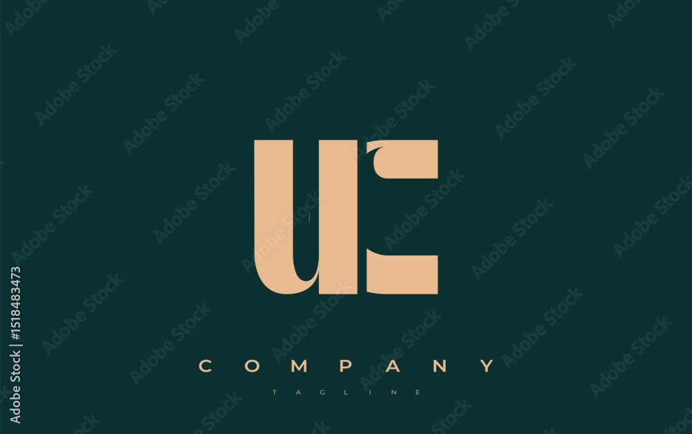 Fototapete uc abstract geometric logo design. modern and elegant logo design with simplistic typography element