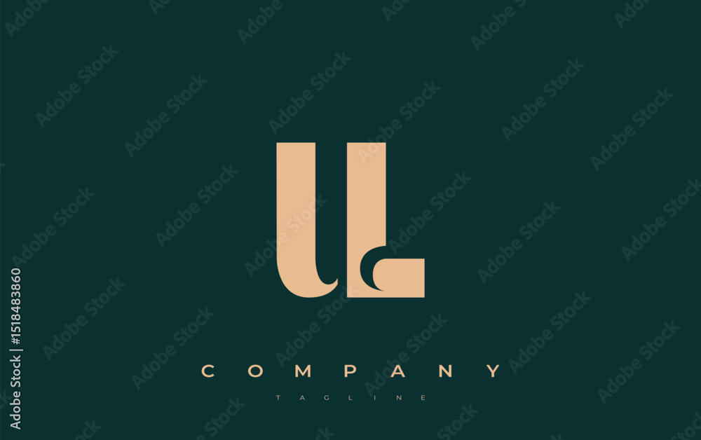 Fototapete ul abstract geometric logo design. modern and elegant logo design with simplistic typography element