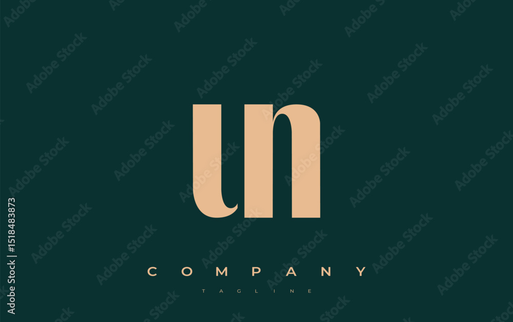 Fototapete un abstract geometric logo design. modern and elegant logo design with simplistic typography element