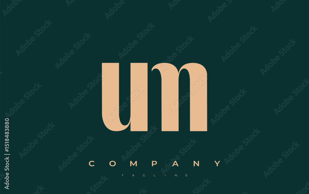 Fototapete um abstract geometric logo design. modern and elegant logo design with simplistic typography element