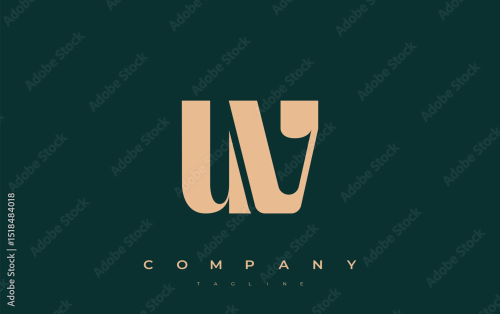 Fototapete uv abstract geometric logo design. modern and elegant logo design with simplistic typography element