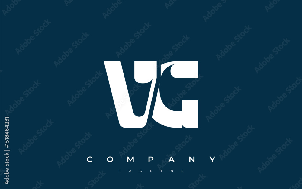 Fototapete vg abstract geometric logo design. modern and elegant logo design with simplistic typography element
