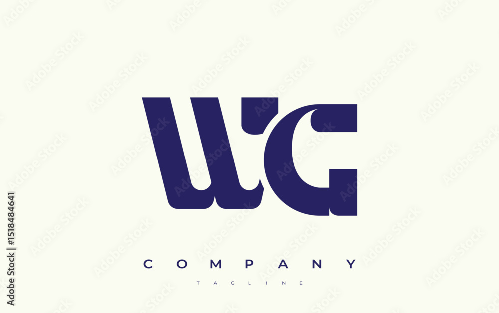 Fototapete wg abstract geometric logo design. modern and elegant logo design with simplistic typography element