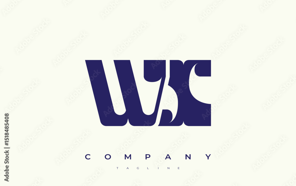 Fototapete wx abstract geometric logo design. modern and elegant logo design with simplistic typography element