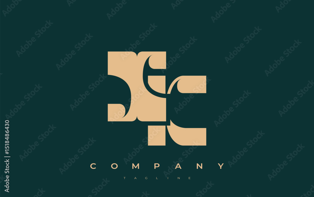 Fototapete xk abstract geometric logo design. modern and elegant logo design with simplistic typography element