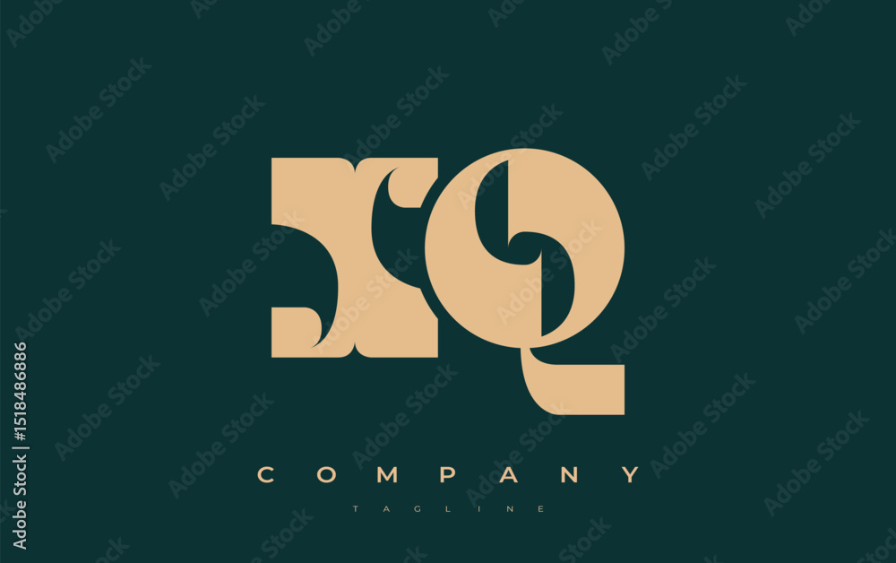 Fototapete xq abstract geometric logo design. modern and elegant logo design with simplistic typography element