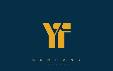 YF Abstract Geometric Logo Design. Modern and elegant logo design with simplistic typography elements, showcasing branding excellence.