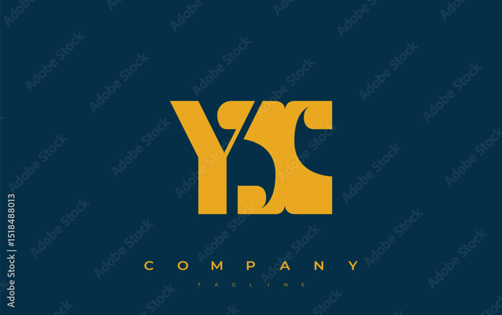 Fototapete yx abstract geometric logo design. modern and elegant logo design with simplistic typography element
