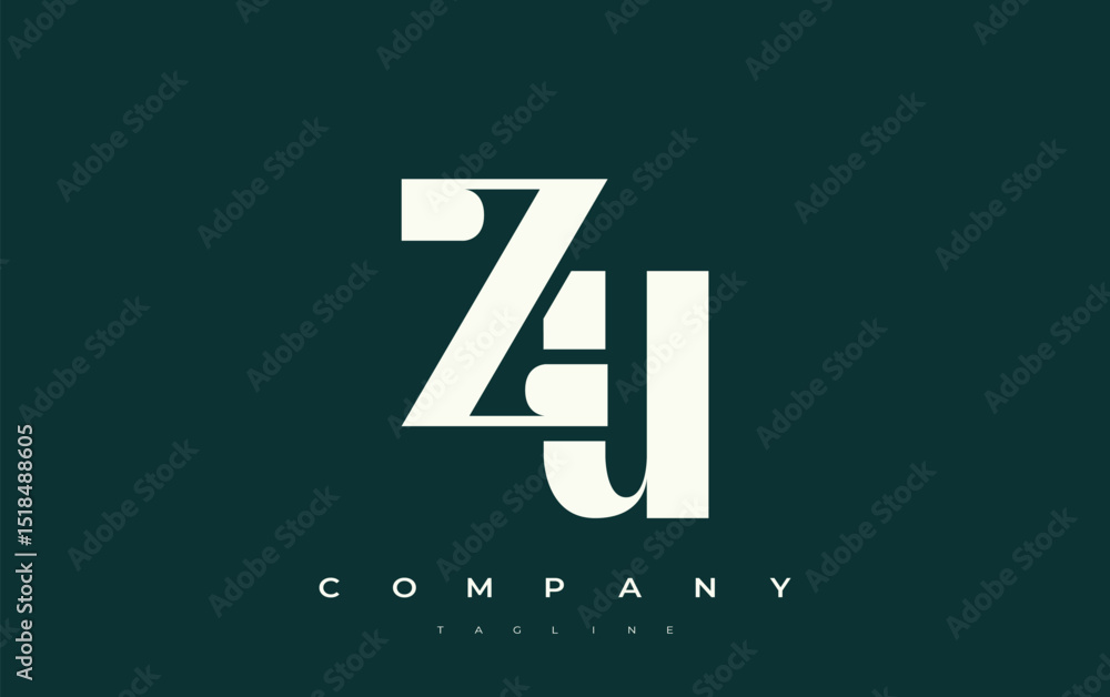 Fototapete zu abstract geometric logo design. modern and elegant logo design with simplistic typography element