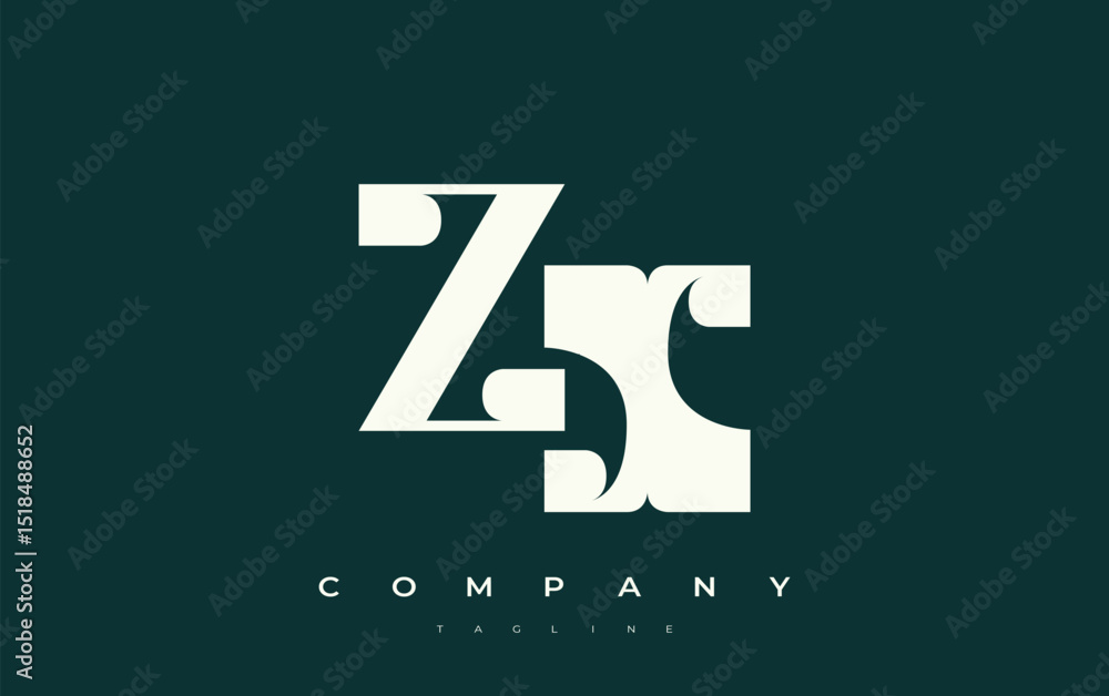 Fototapete zx abstract geometric logo design. modern and elegant logo design with simplistic typography element