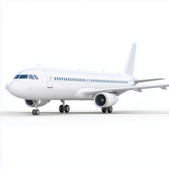 Obraz premium Modern White Airplane, Ready for Flight , PNG isolated cut out image