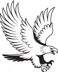 eagle vector line art on a white background