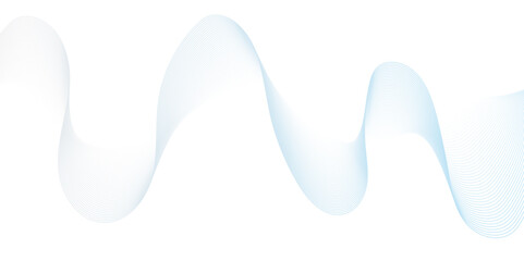 Abstract smooth line music sound frequency isolated element creative wave line blend curve flow technology modern white background. web banner vector beautiful waveform light music energy design.	