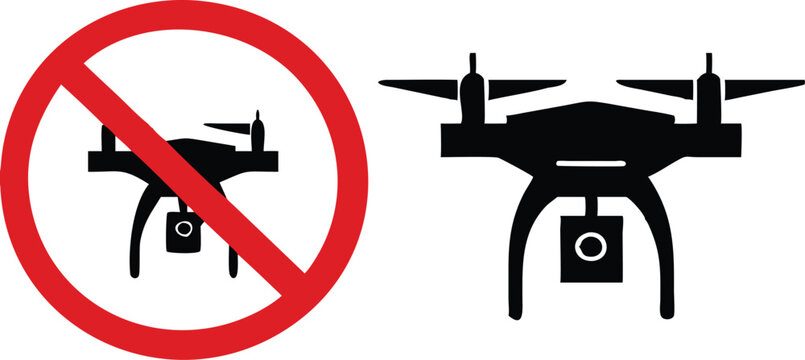 No drones allowed quadcopter restriction zone