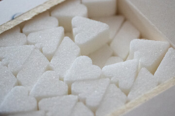 Macro cards heart sugar shape