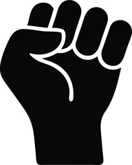 Raised fist black power symbol protest solidarity