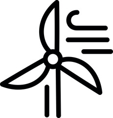 Wind turbine icon
