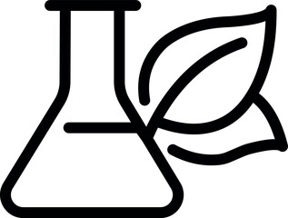 Leaf flask simple icon