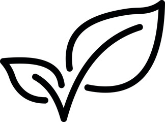 Leaves simple outline icon