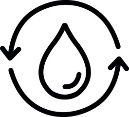 Water Recycle, Water Droplet icon