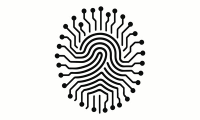 Obraz premium Innovative Circuit Fingerprint Infinity Design